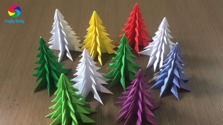 3D Paper Christmas Tree | How to Make a 3D Paper Xmas Tree DIY Tutorial